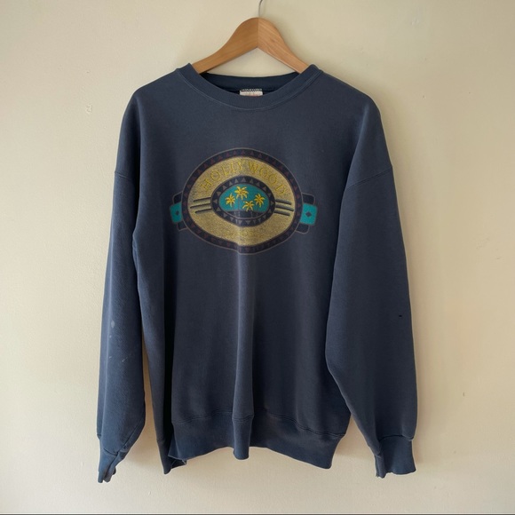 Vintage Tops - Vintage Hollywood, CA Destination Crewneck Sweatshirt